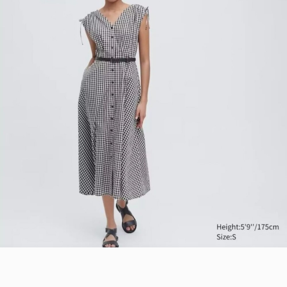 Uniqlo Inès Dela Fressange NewWithoutTags Size L Cotton Midi Dress